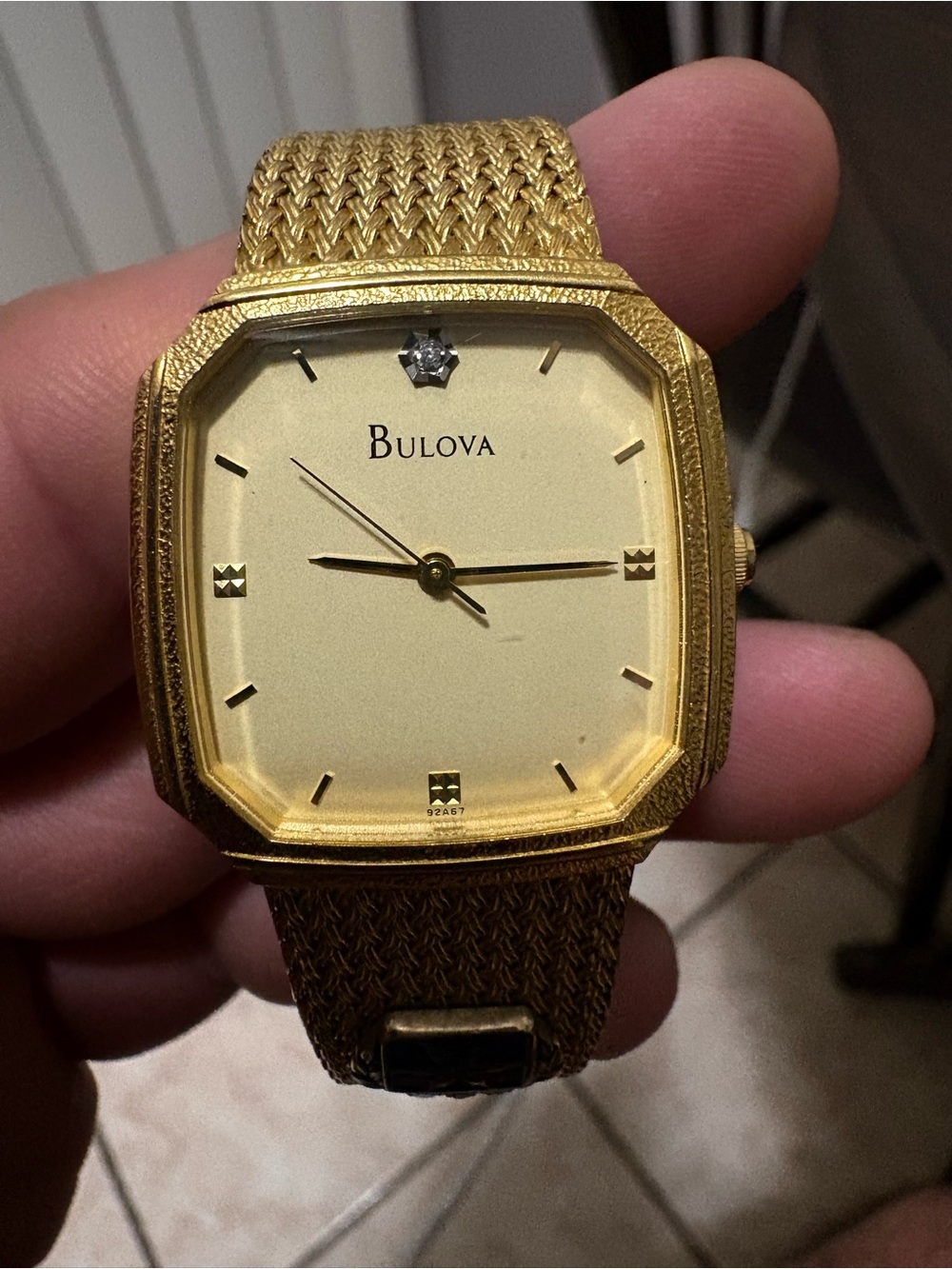 Bulova Gold Tone Women's Mesh Bracelet Watch - Picture 5 of 8